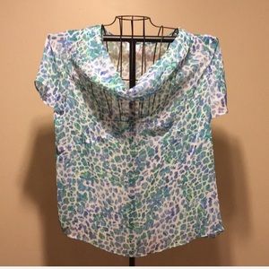 ✂️ JACLYN SMITH Gorgeous multicolor sheer blouse XXL 14/16 fit